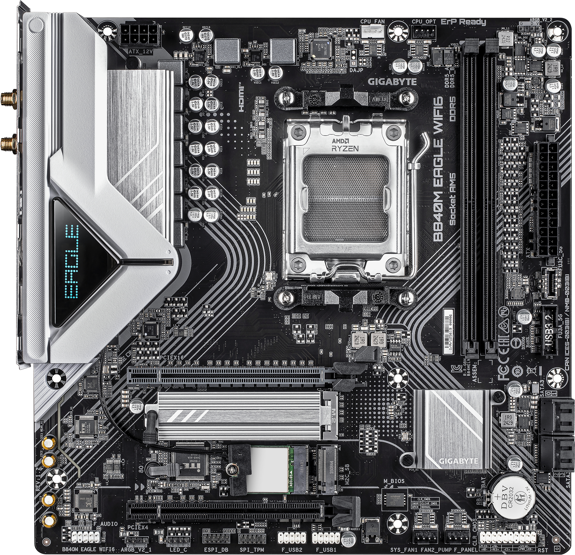 Материнcкая плата GIGABYTE AMD B840 (B840M_EAGLE_WIFI6) фото3