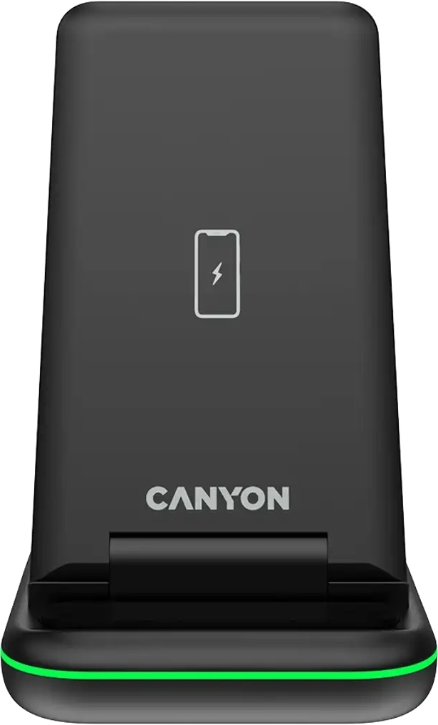 Беспроводное зарядное устройство Canyon WS-304 3 в 1 QI Black (CNS-WCS304B) фото