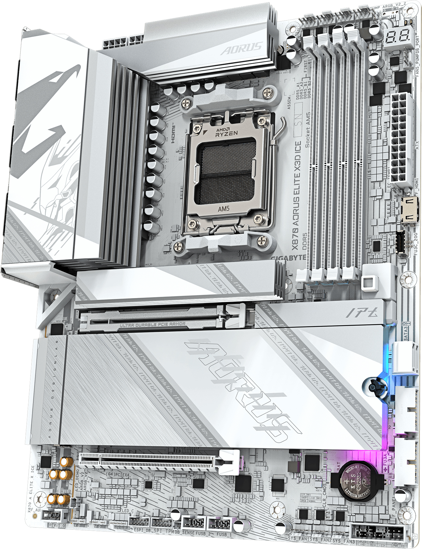 Материнcкая плата GIGABYTE AMD X870 (X870_AORUS_ELITE_X3D_ICE) фото4