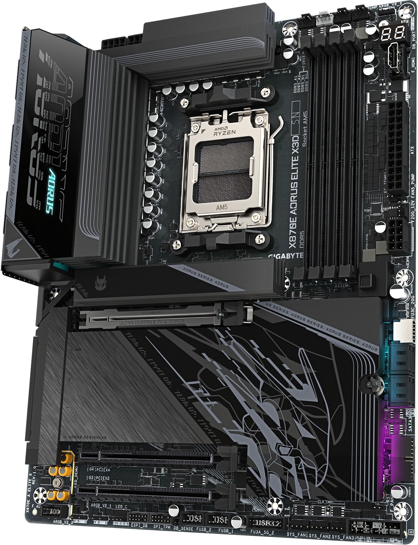 Материнcкая плата GIGABYTE AMD X870E (X870E_AORUS_ELITE_X3D) фото4