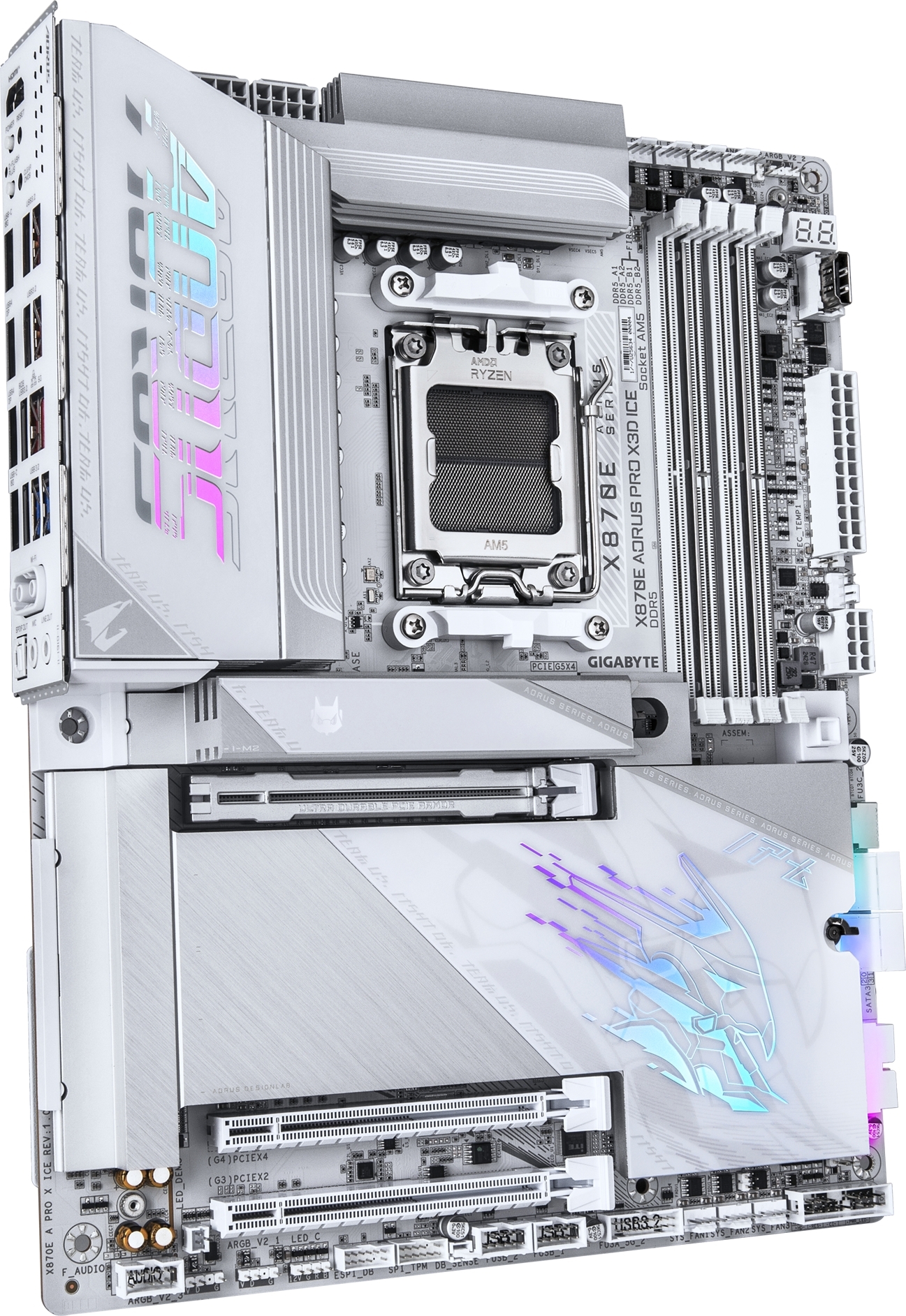 Материнcкая плата GIGABYTE AMD X870E (X870E_AORUS_PRO_X3D_ICE) фото3