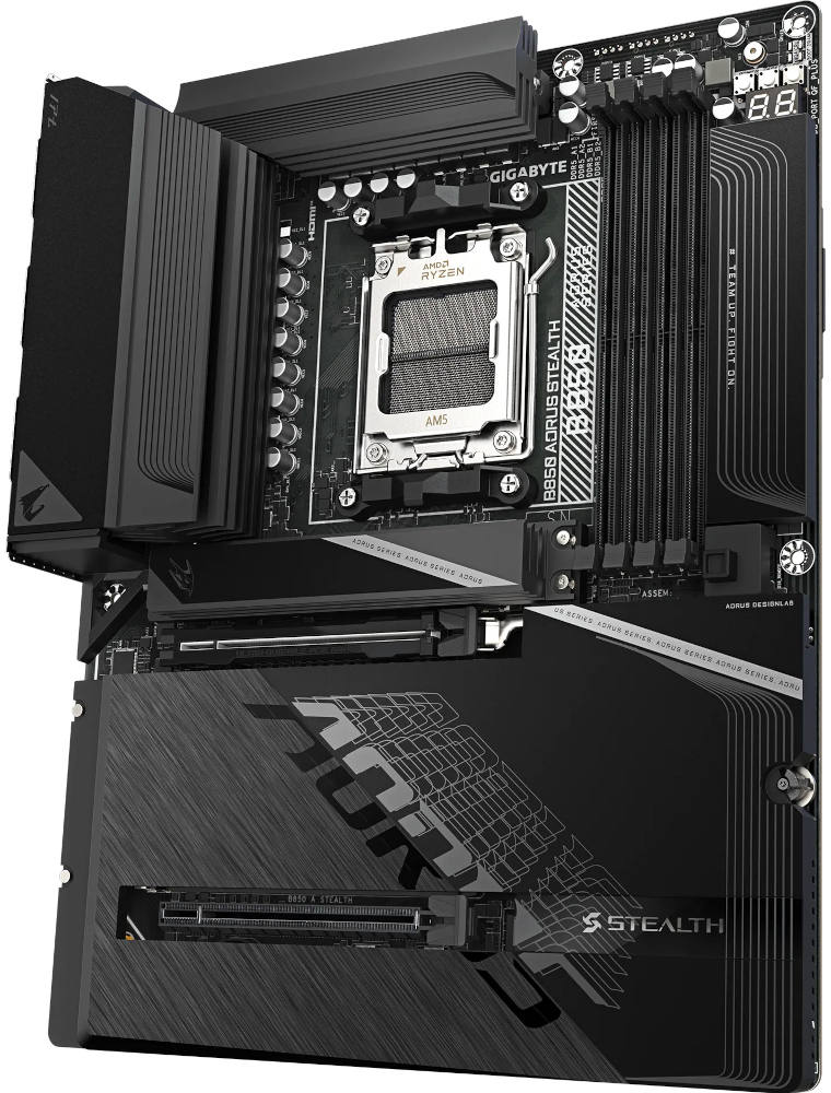Материнcкая плата GIGABYTE AMD B850 (B850_AORUS_STEALTH) фото