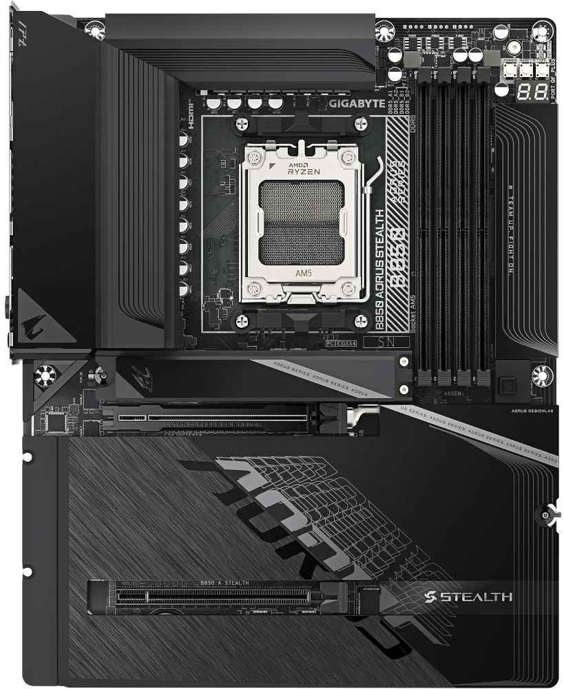 Материнcкая плата GIGABYTE AMD B850 (B850_AORUS_STEALTH) фото