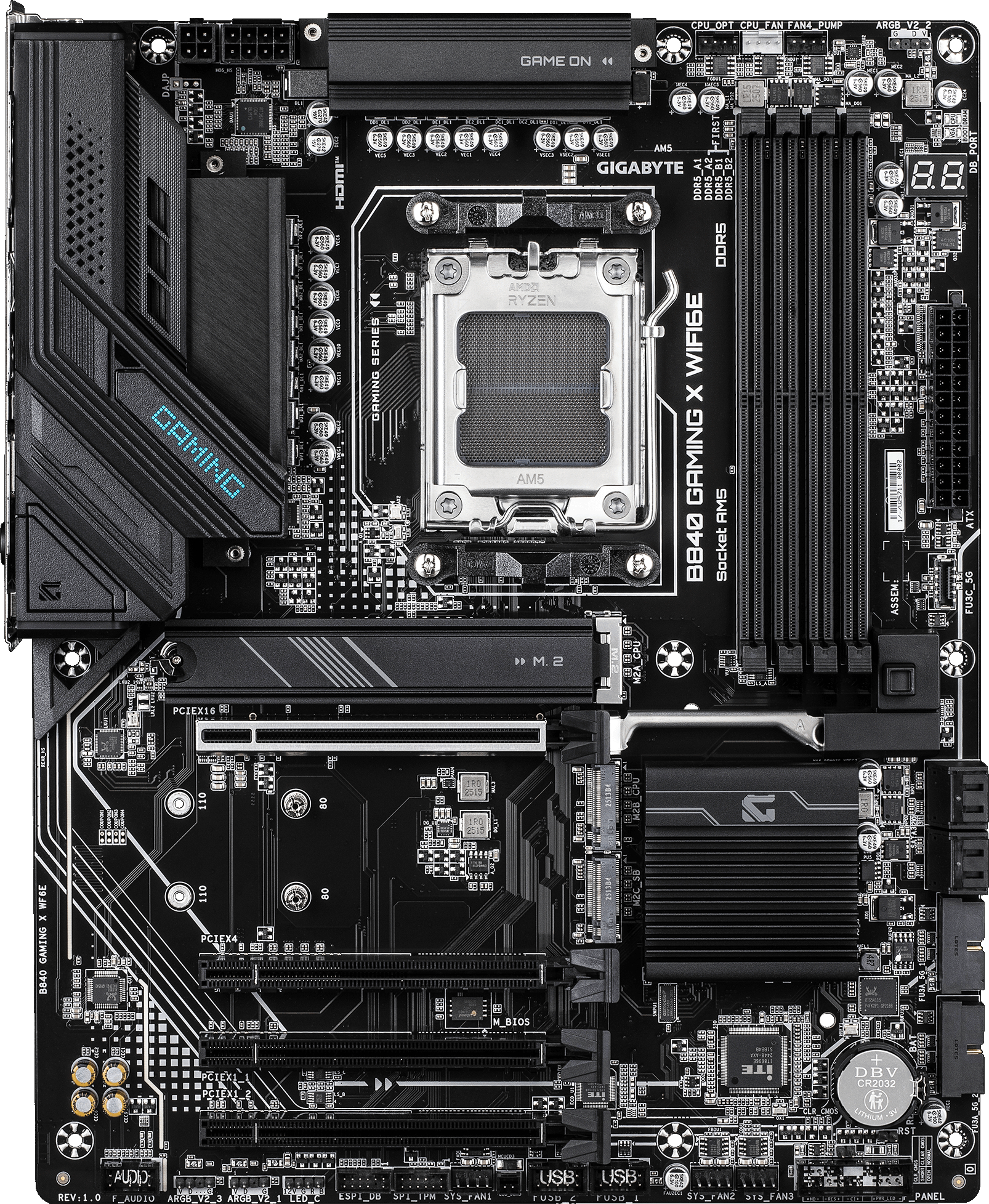 Материнcкая плата GIGABYTE AMD B840 (B840_GAMING_X_WIFI6E) фото3