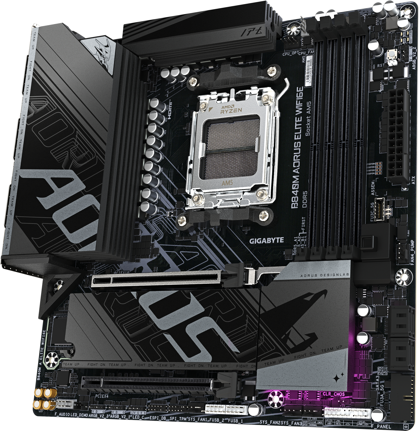 Материнcкая плата GIGABYTE AMD B840 (B840M_AORUS_ELITE_WIFI6E) фото4