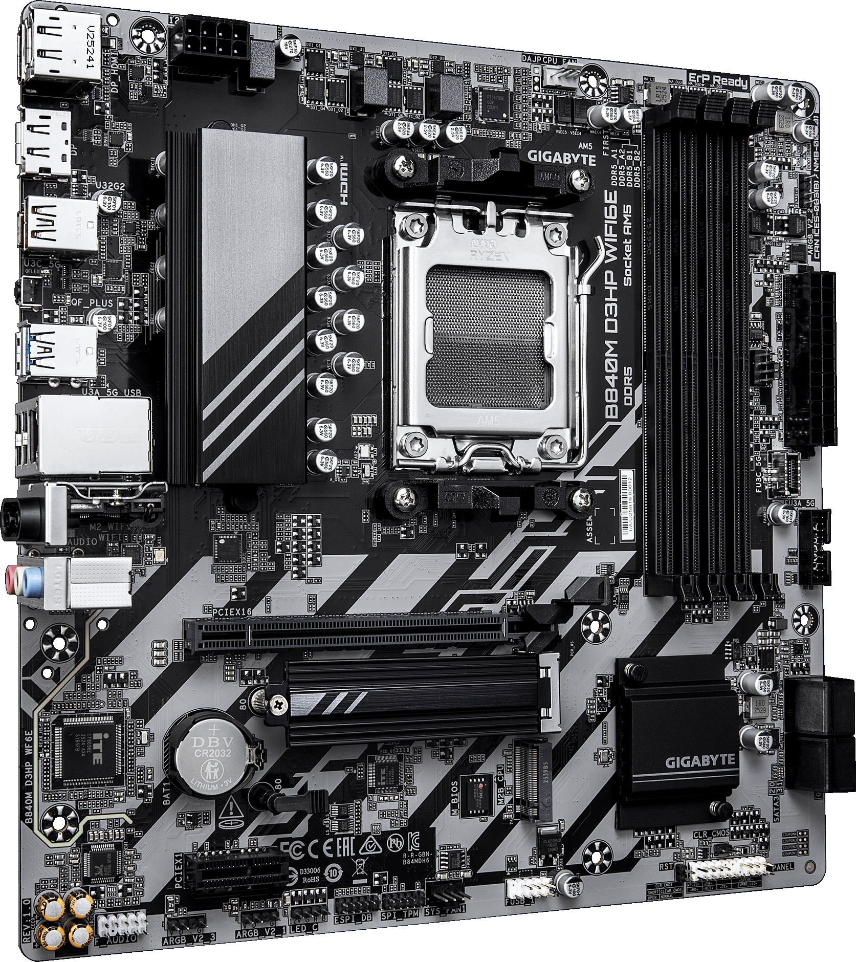 Материнcкая плата GIGABYTE AMD B840 (B840M_D3HP_WIFI6E) фото3