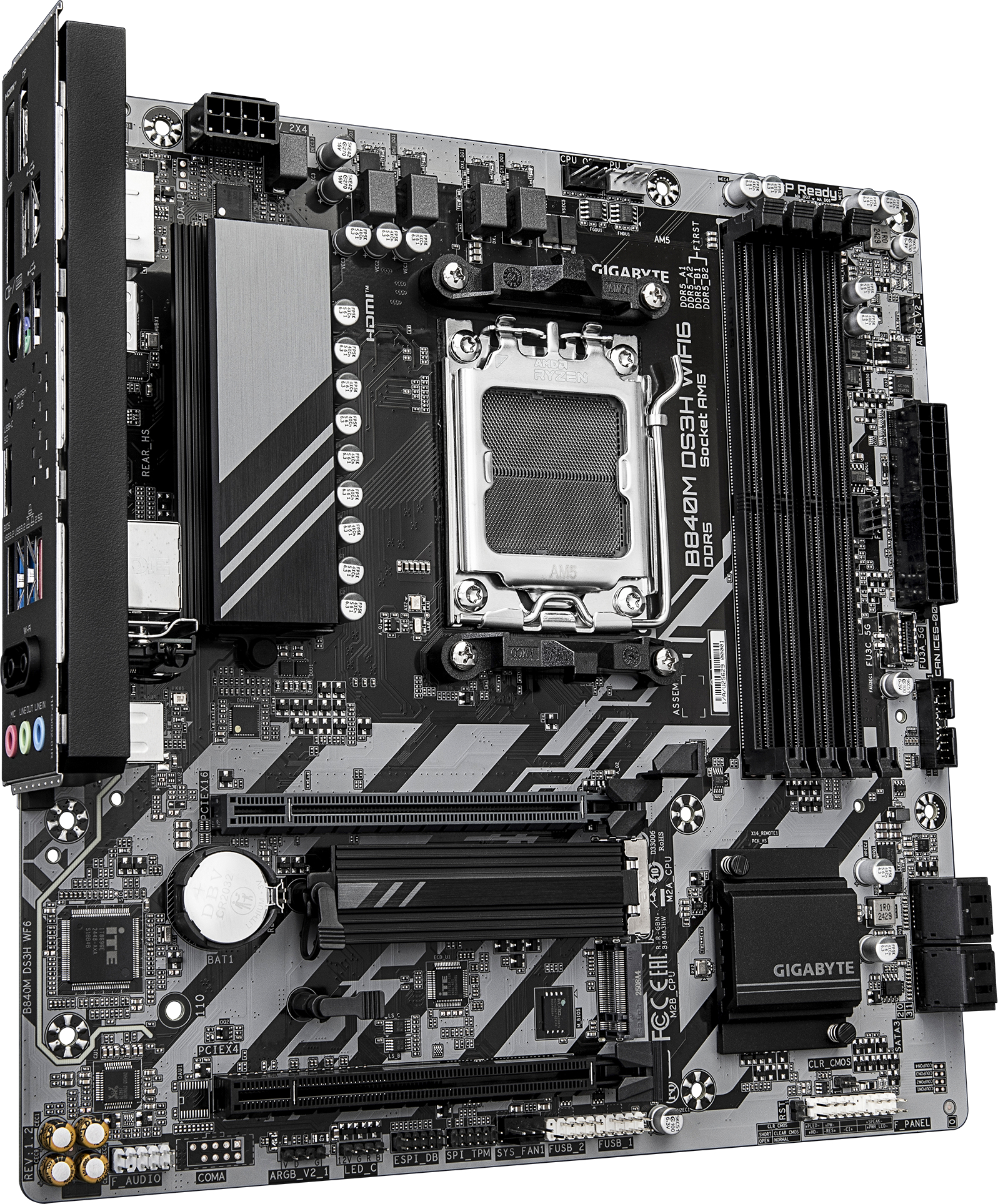 Материнcкая плата GIGABYTE AMD B840 (B840M_DS3H_WIFI6) фото3