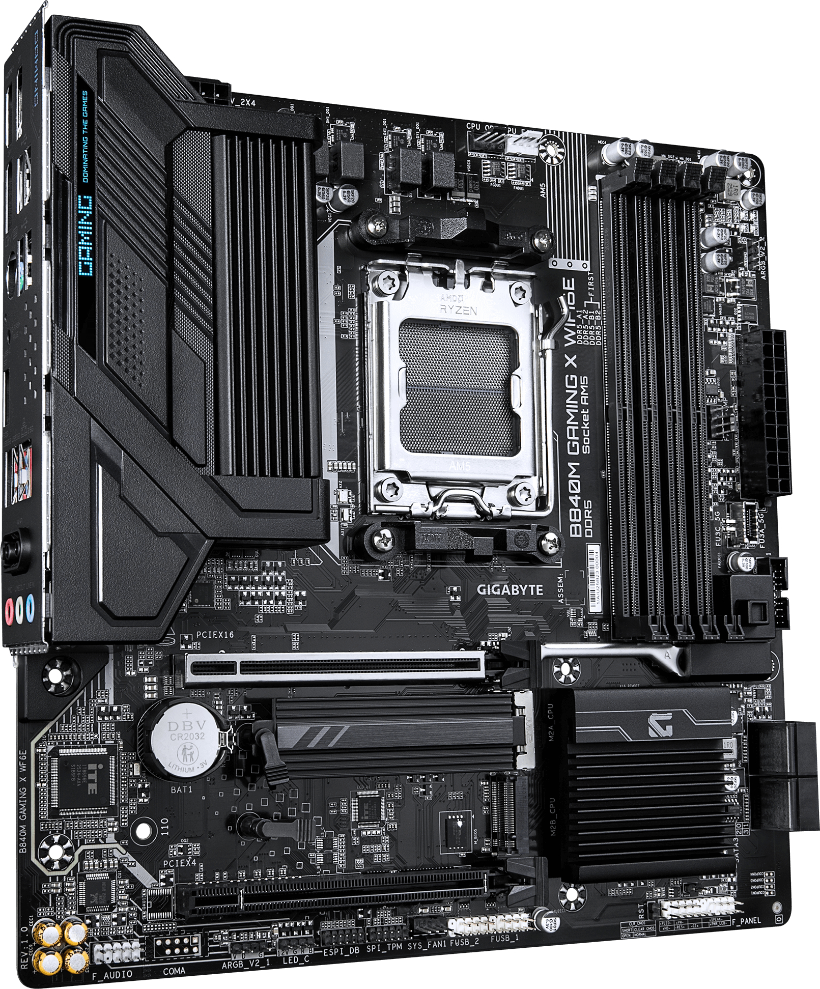 Материнська плата GIGABYTE AMD B840 (B840M_GAMING_X_WIFI6E) фото2