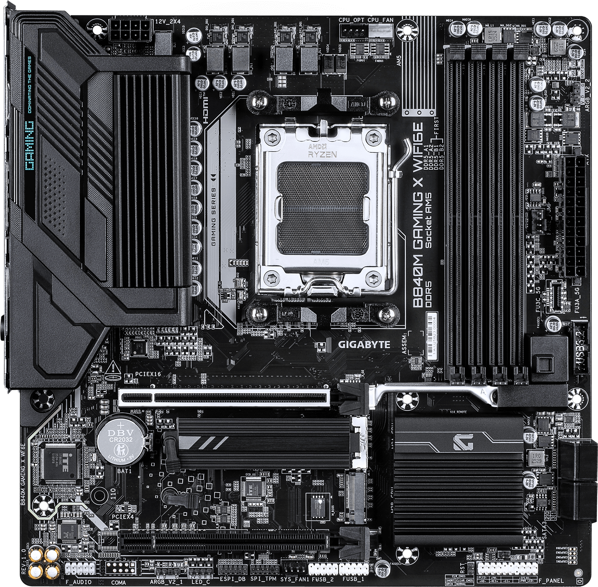 Материнська плата GIGABYTE AMD B840 (B840M_GAMING_X_WIFI6E) фото4