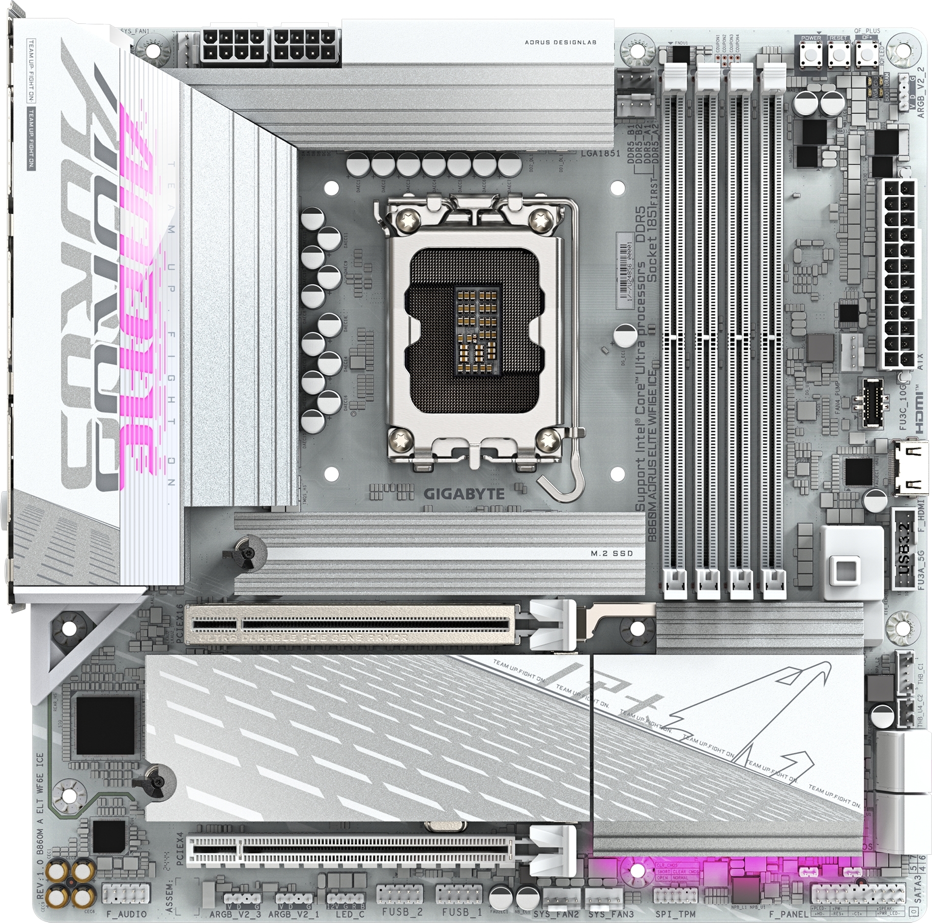 Материнcкая плата GIGABYTE Intel B860 (B860M_AORUS_ELITE_WIFI6E_ICE) фото2