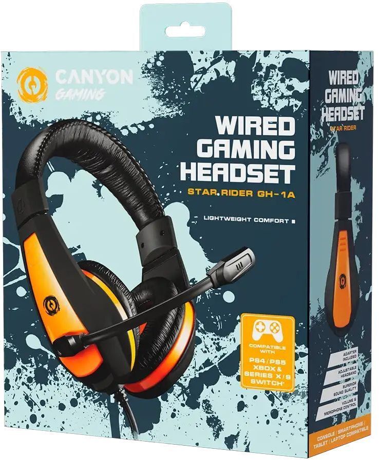 Игровая гарнитура Canyon Star Raider GH-1A Black (CND-SGHS1A) фото2
