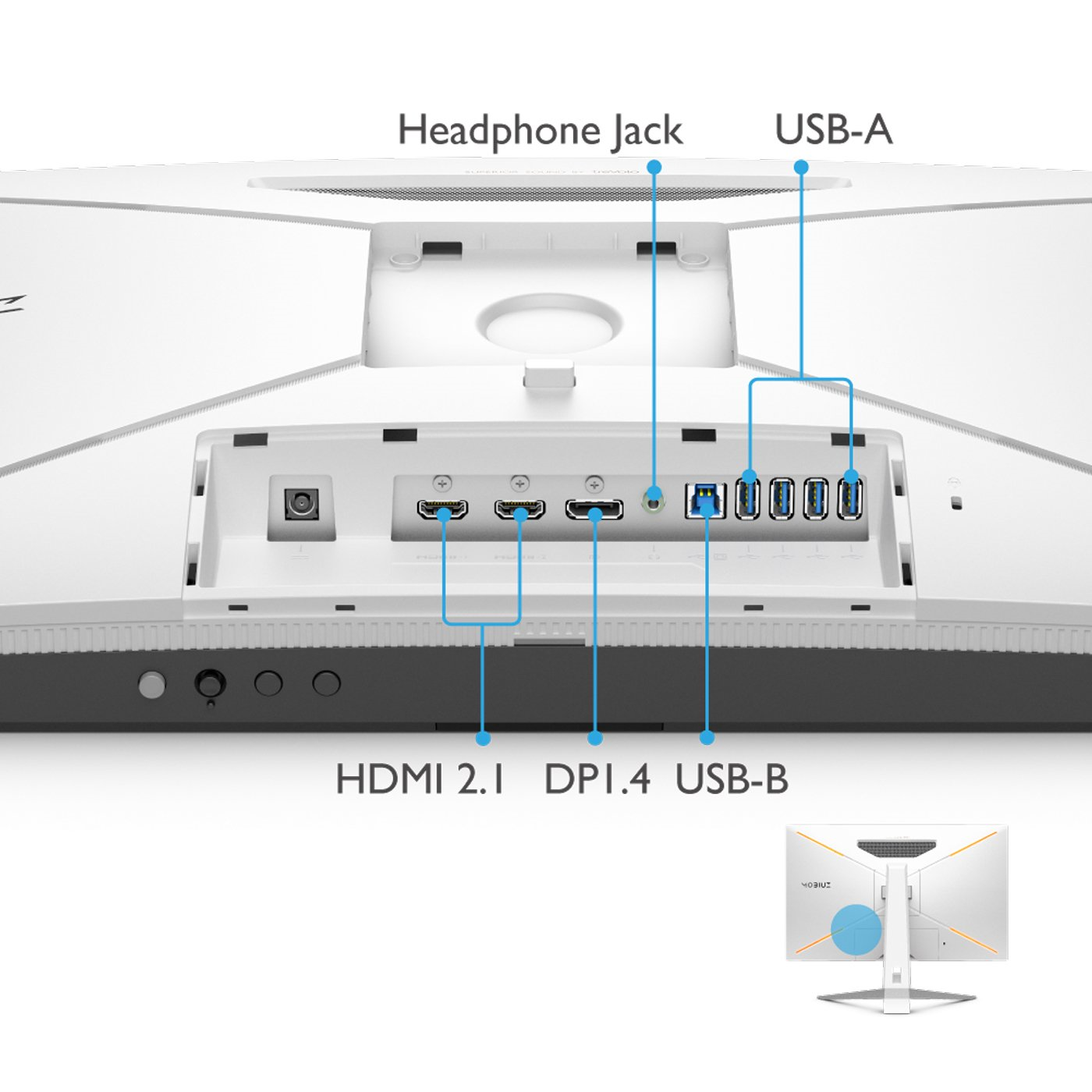Монітор 27" BENQ EX2710U WHITE (9H.LKTLA.TBE) фото