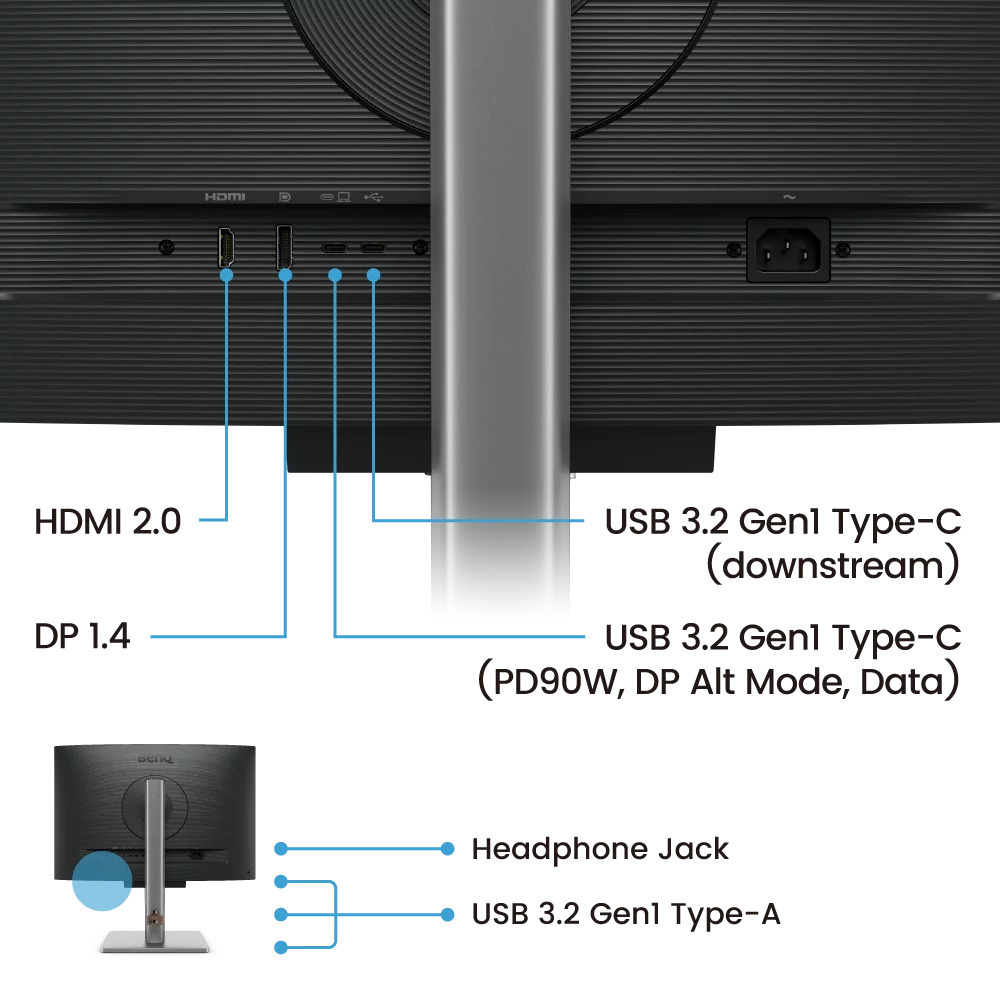 Монітор 24.1" BENQ RD240Q DARK GREY (9H.LLXLA.TBE) фото5