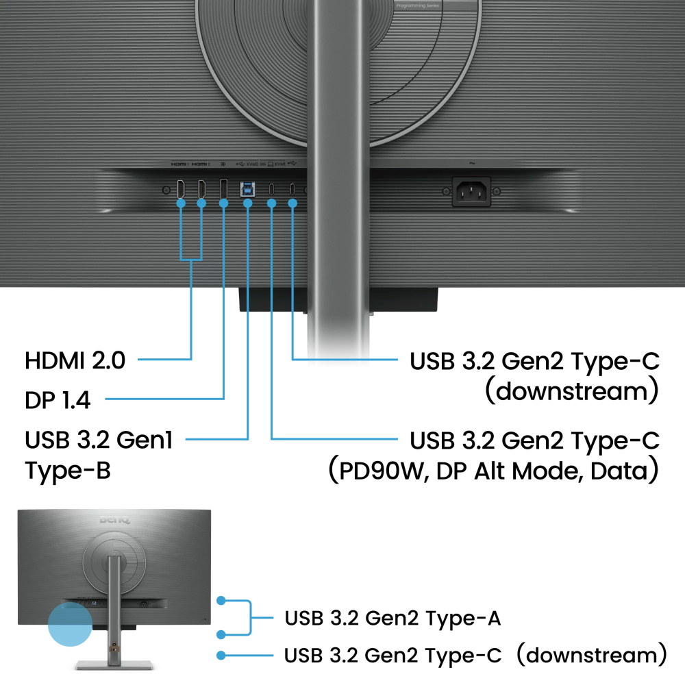 Монітор 31.5" BENQ RD320U Metallic Grey (9H.LMSLA.TBE) фото
