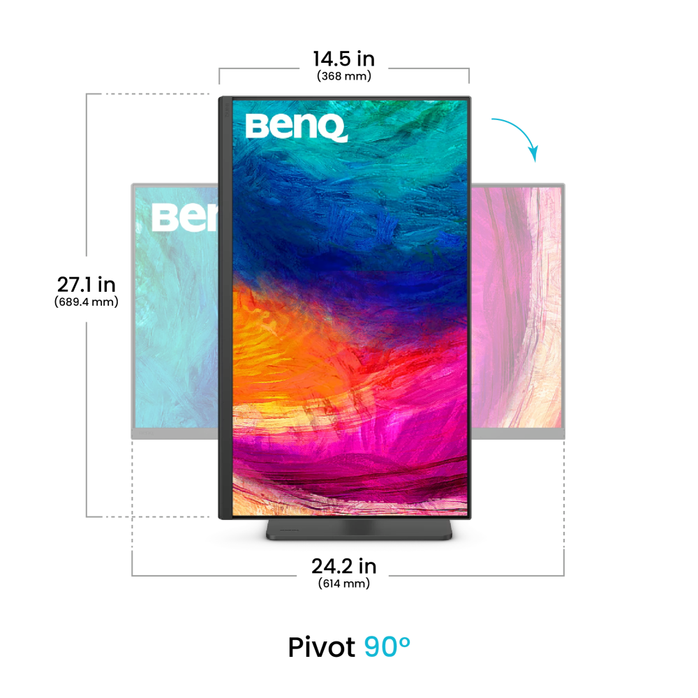 Монітор 27" BENQ PD2706QN Grey (9H.LNDLA.TBE) фото