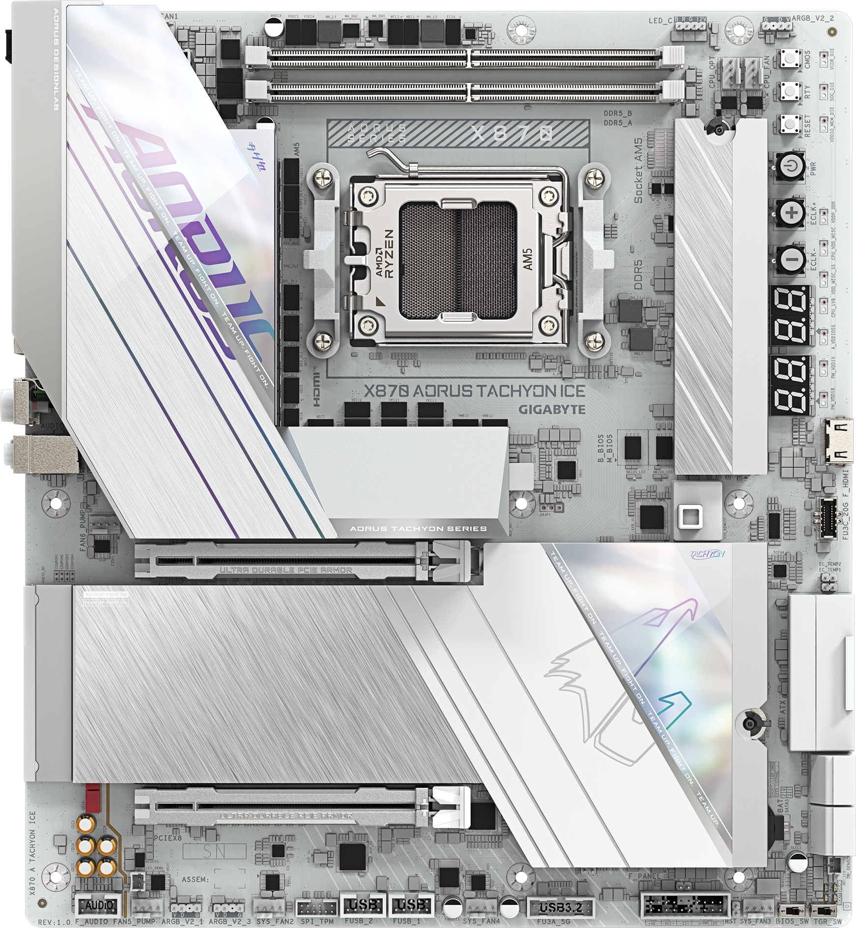 Материнcкая плата GIGABYTE AMD X870 (X870_AORUS_TACHYON_ICE) фото2