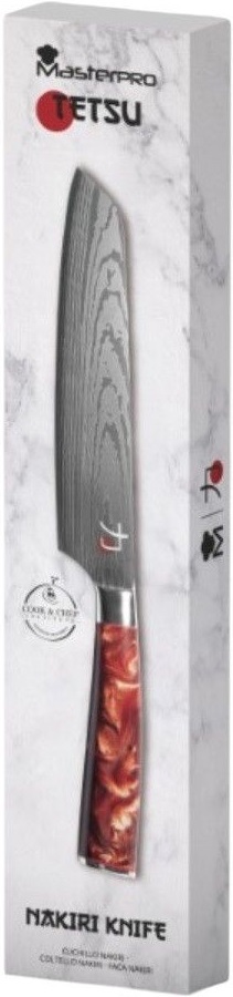 Нож кухонный накири MasterPro Tetsu, коричневый, 20 см (BGMP-4127-BR) фото4
