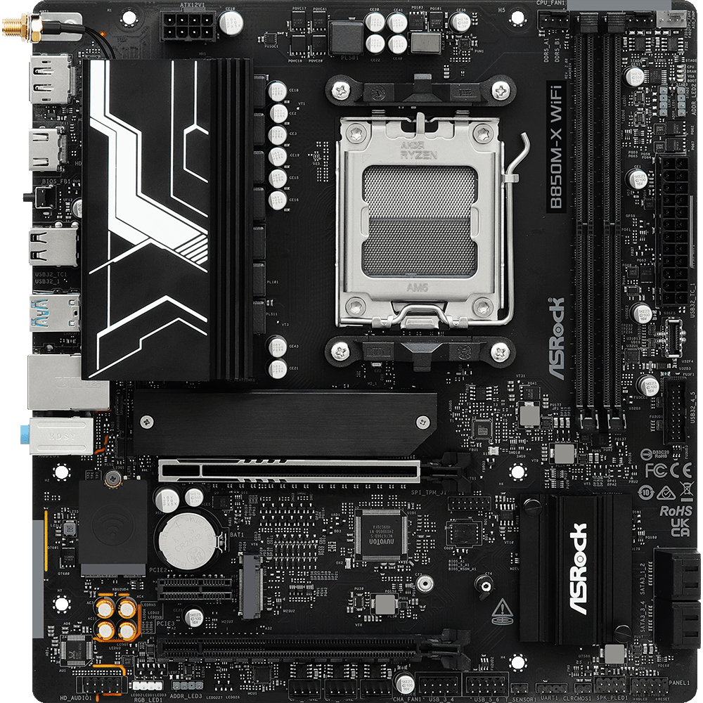 Материнcкая плата ASRock B850M-X WIFI R2.0 (B850M-X WIFI_R2.0) фото3