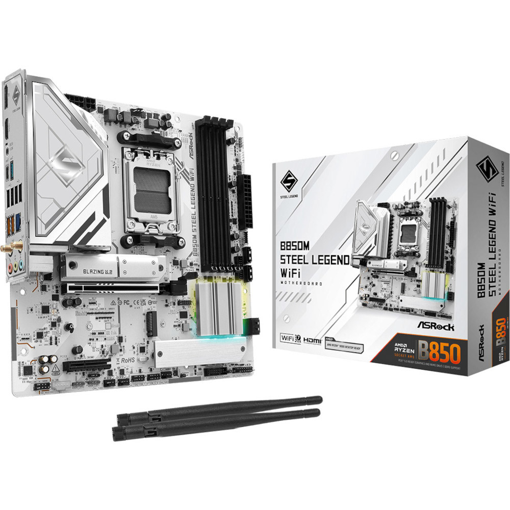 Материнcкая плата ASRock B850M STEEL LEGEND WIFI (B850M_STEEL_LEGEND_WIFI) фото2