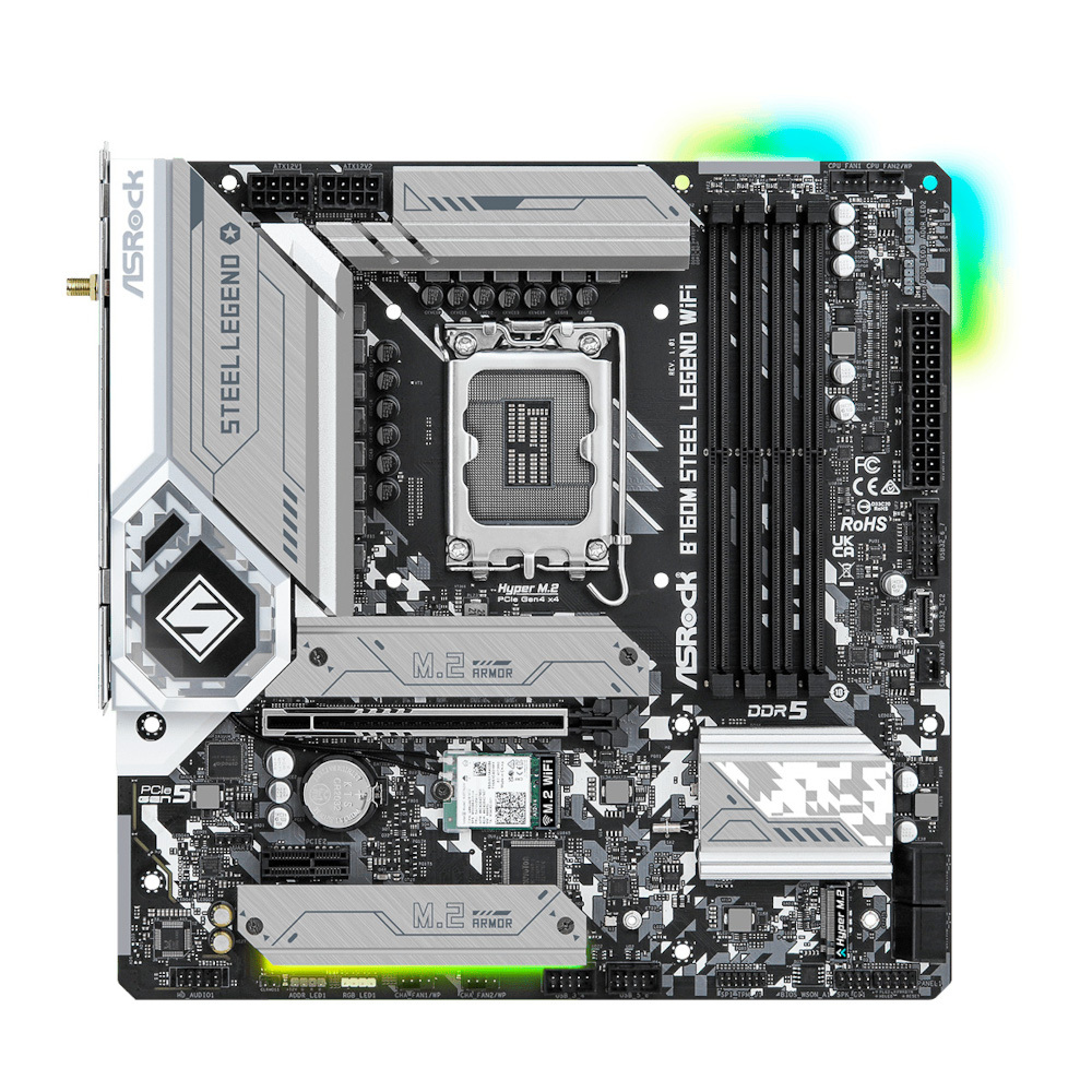 Материнcкая плата ASRock B760M STEEL LEGEND WIFI (B760M_STEEL_LEGEND_WIFI) фото3