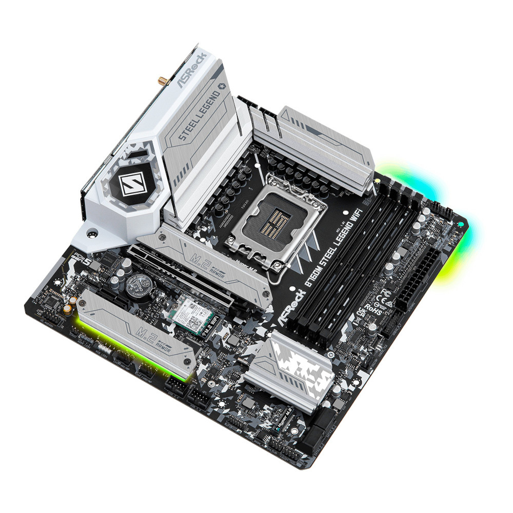Материнcкая плата ASRock B760M STEEL LEGEND WIFI (B760M_STEEL_LEGEND_WIFI) фото4