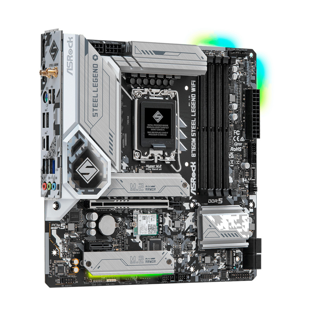 Материнcкая плата ASRock B760M STEEL LEGEND WIFI (B760M_STEEL_LEGEND_WIFI) фото5