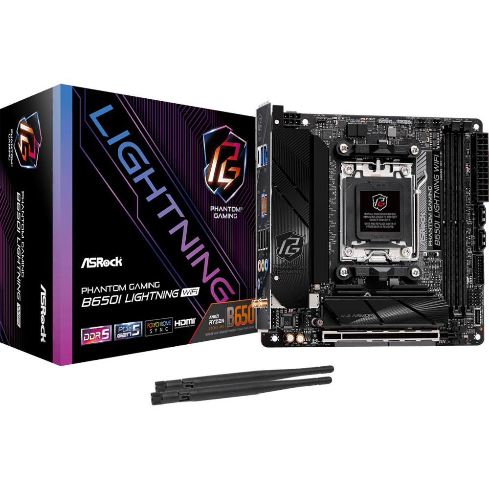 Материнcкая плата ASRock B650I LIGHTNING WIFI (B650I_LIGHTNING_WIFI) фото