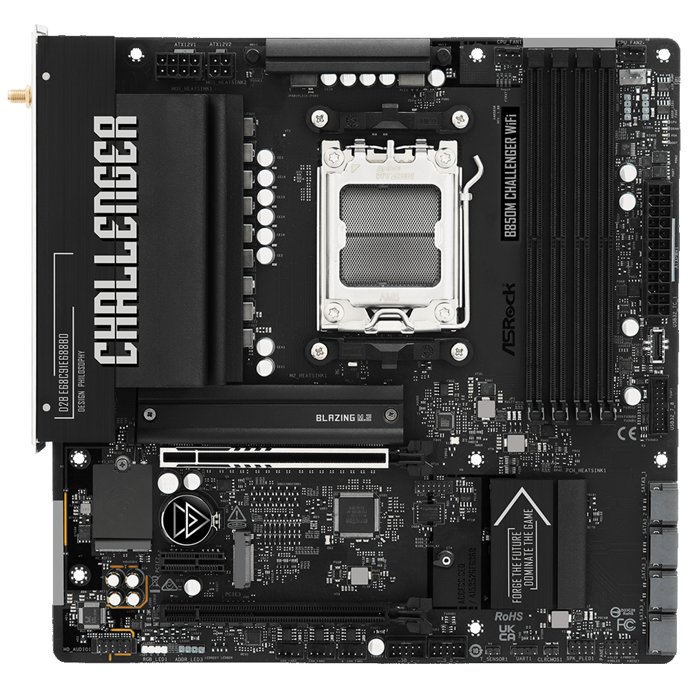 Материнcкая плата ASRock B850M CHALLENGER WIFI (B850M_CHALLENGER_WIFI) фото3