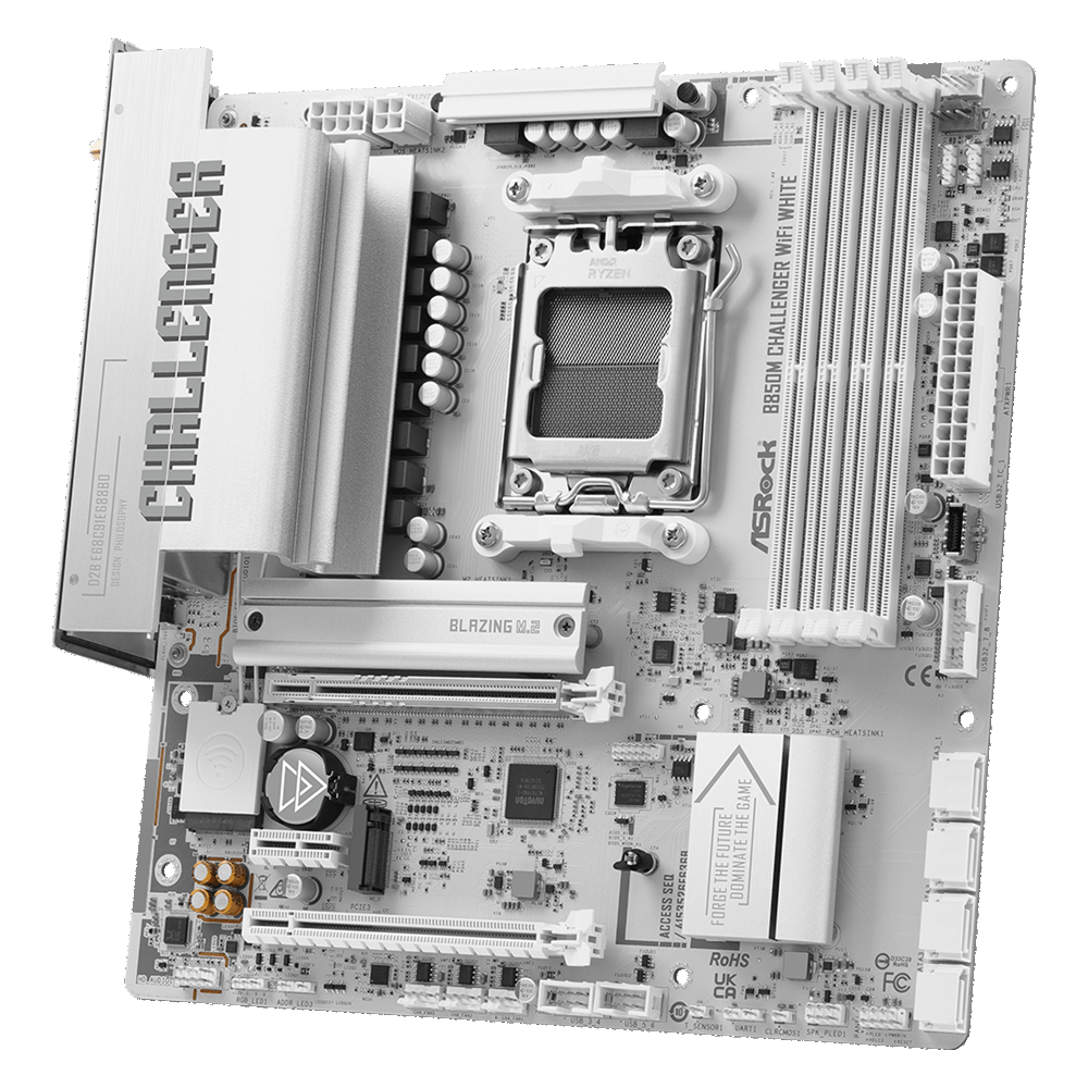 Материнcкая плата ASRock B850M CHALLENGER WIFI WHITE (B850M_CHALLENGER_WIFI_WHITE) фото5