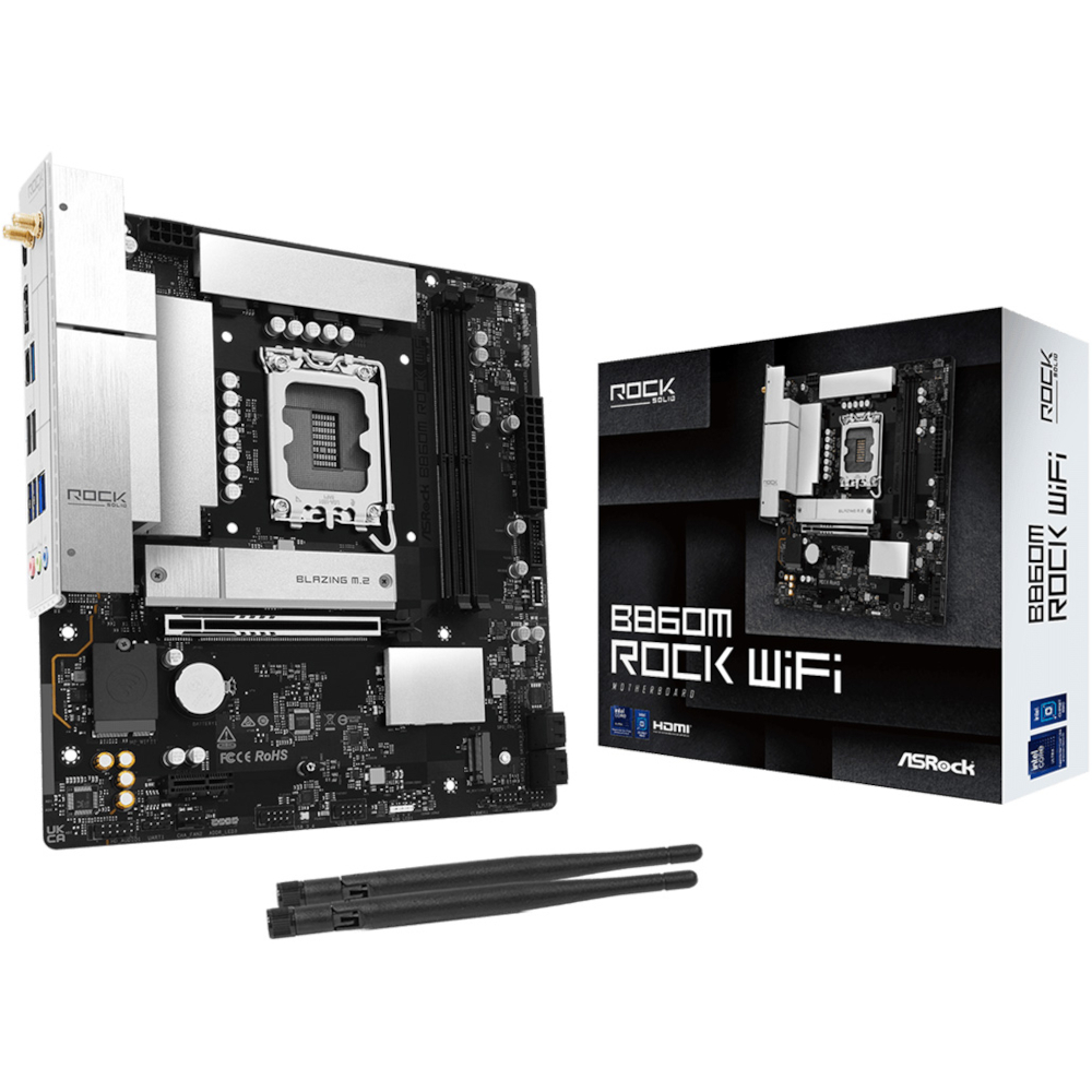 Материнcкая плата ASRock B860M ROCK WIFI (B860M_ROCK_WIFI) фото2