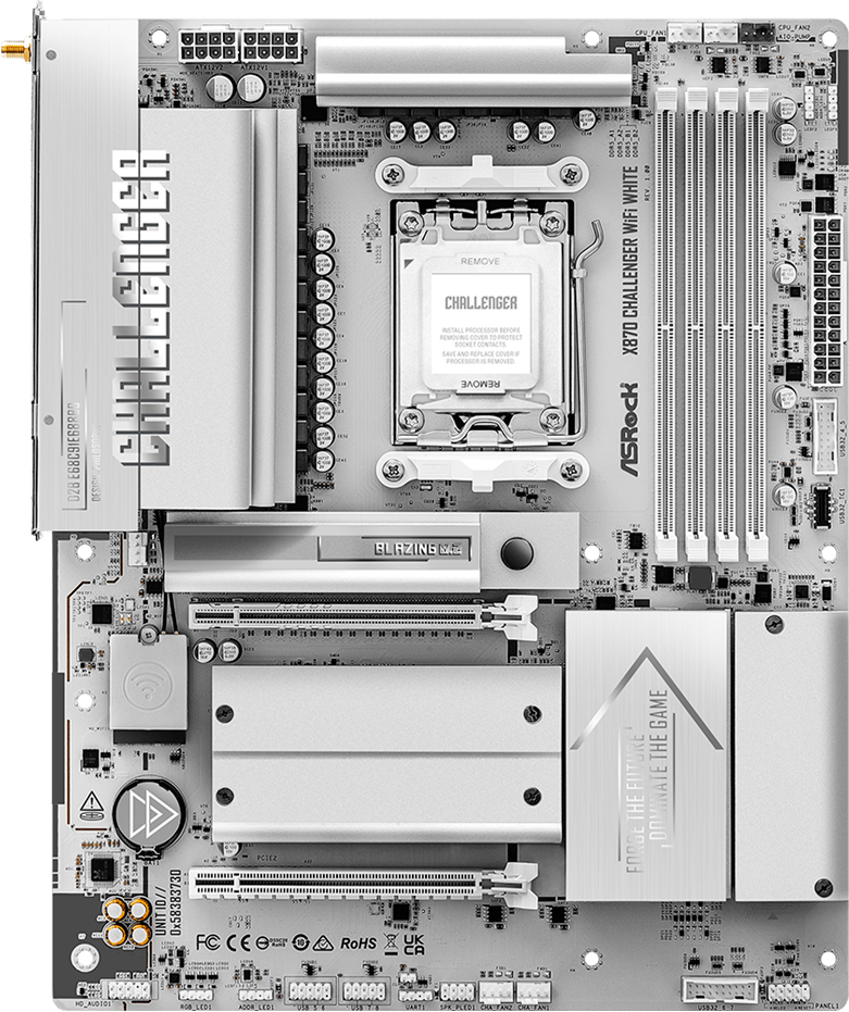 Материнcкая плата ASRock X870 CHALLENGER WIFI WHITE (X870_CHALLENGER_WIFI_WHITE) фото2