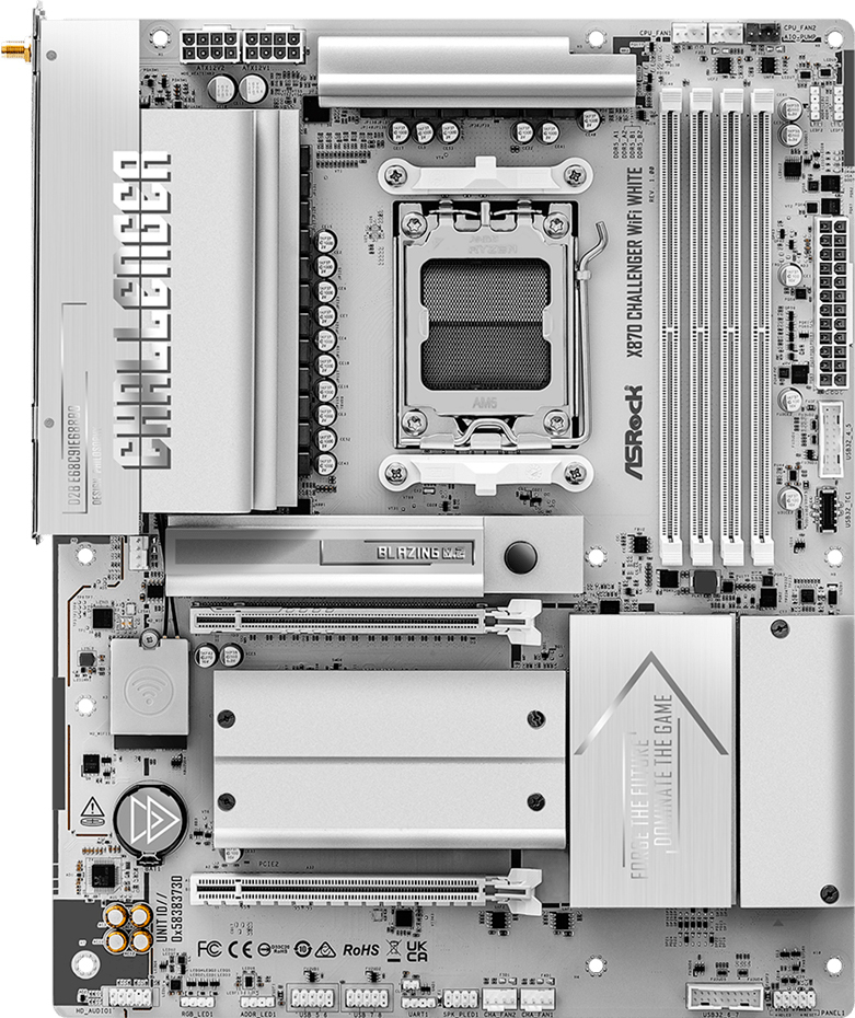 Материнcкая плата ASRock X870 CHALLENGER WIFI WHITE (X870_CHALLENGER_WIFI_WHITE) фото3