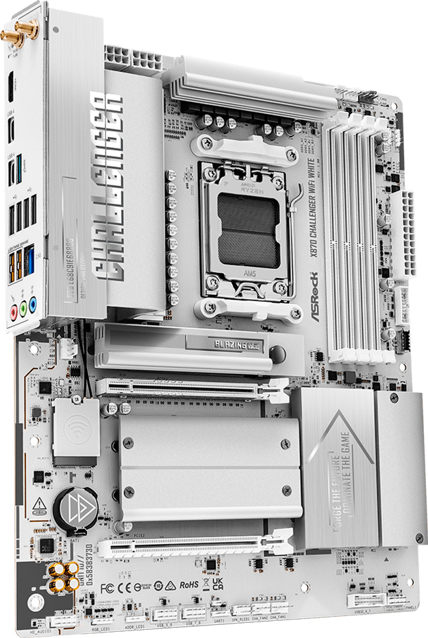 Материнcкая плата ASRock X870 CHALLENGER WIFI WHITE (X870_CHALLENGER_WIFI_WHITE) фото4