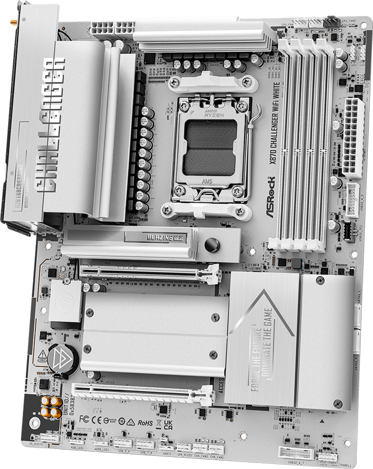Материнcкая плата ASRock X870 CHALLENGER WIFI WHITE (X870_CHALLENGER_WIFI_WHITE) фото5