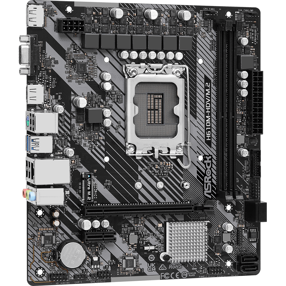 Материнcкая плата ASRock H610M-HDV/M.2 R2.0 (H610M-HDV/M.2 R2.0) фото2