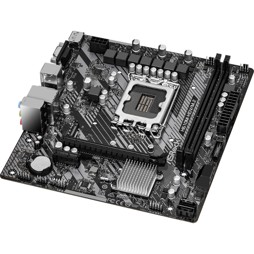 Материнcкая плата ASRock H610M-HDV/M.2 R2.0 (H610M-HDV/M.2 R2.0) фото3