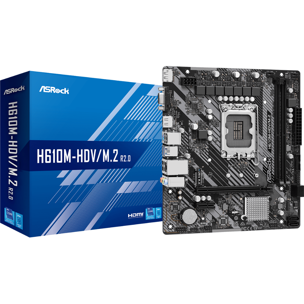 Материнcкая плата ASRock H610M-HDV/M.2 R2.0 (H610M-HDV/M.2 R2.0) фото5