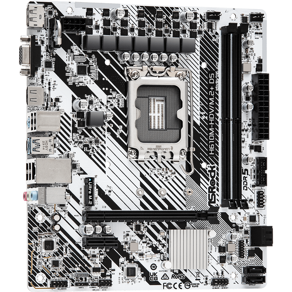 Материнcкая плата ASRock H610M-HDV/M.2+ D5 (H610M-HDV/M.2+ D5) фото2