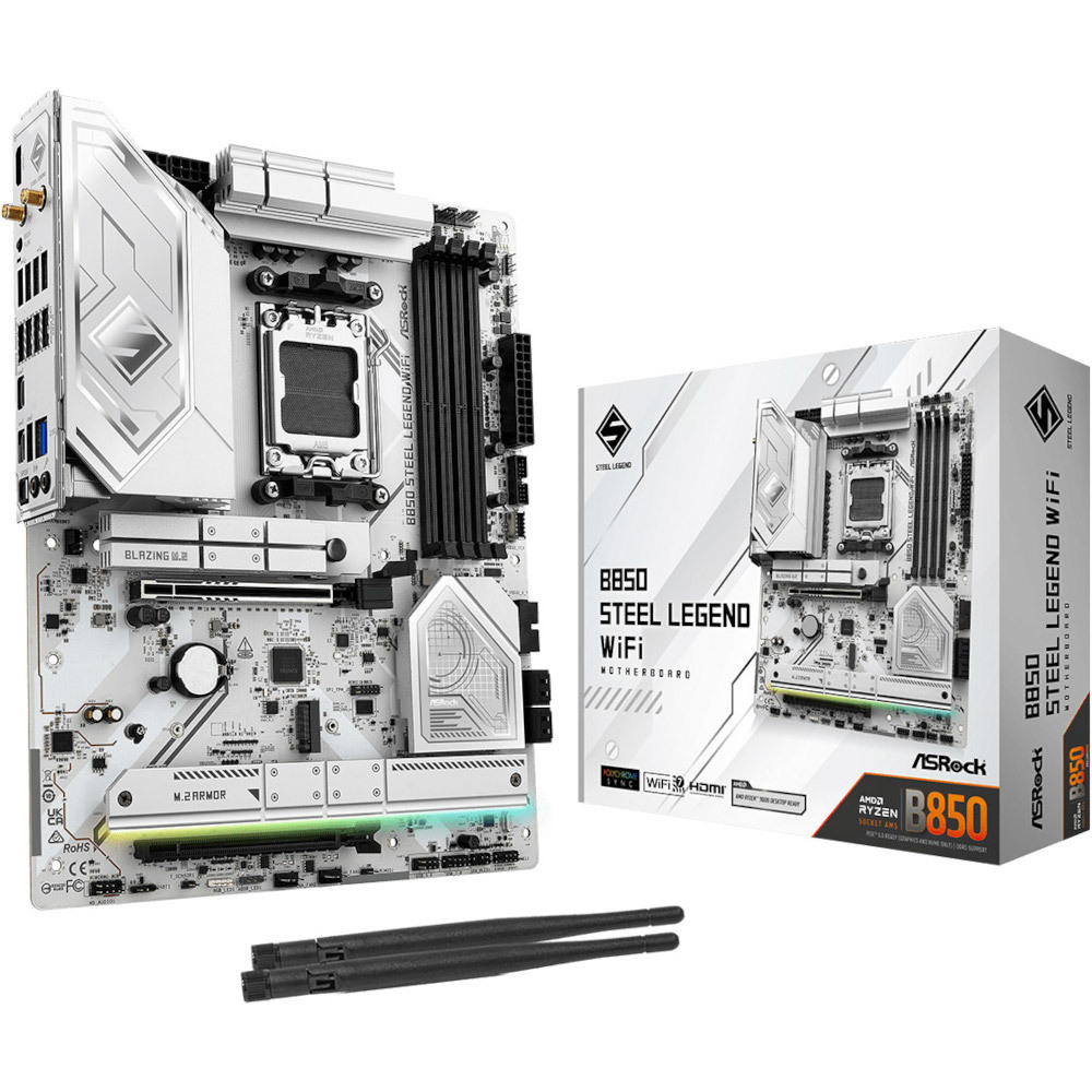 Материнcкая плата ASRock B850 STEEL LEGEND WIFI (B850_STEEL_LEGEND_WIFI) фото6