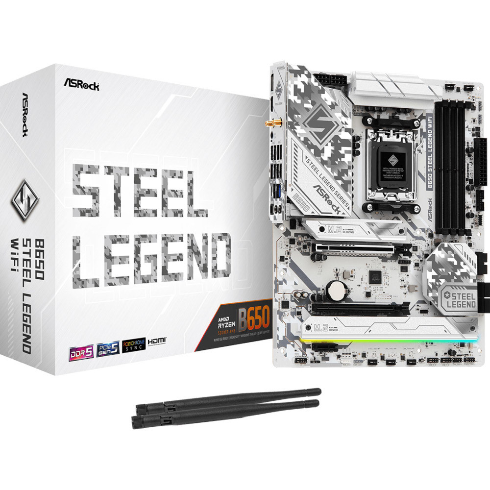 Материнcкая плата ASRock B650 STEEL LEGEND WIFI (B650_STEEL_LEGEND_WIFI) фото6