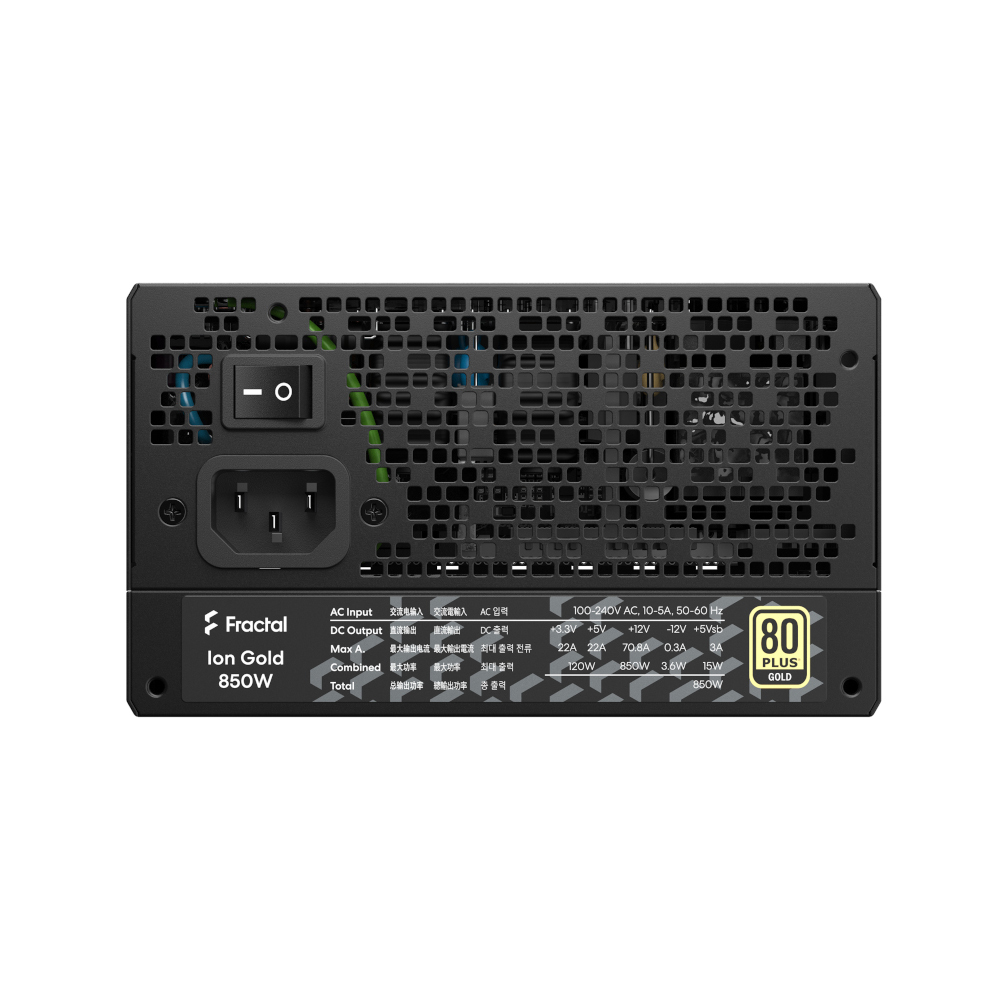 Блок живлення FRACTAL DESIGN Ion 3 Gold 850W Black (FD-P-IA3G-850-EU) фото5