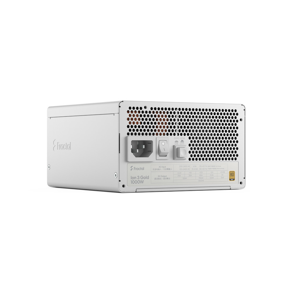 Блок живлення FRACTAL DESIGN Ion 3 Gold 1000W White(FD-P-IA3G-101-EU-WT) фото18