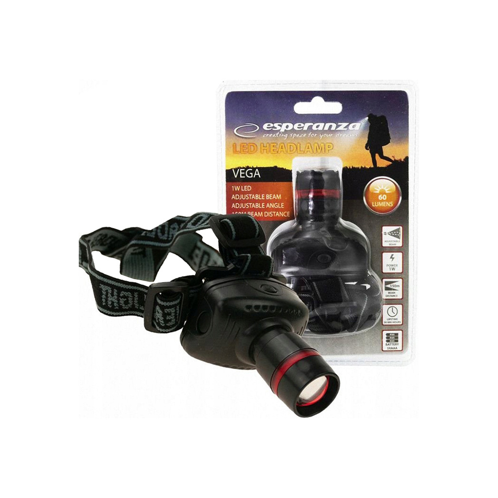 Ліхтар Esperanza налобний Head Light LED VEGA Vega EOT002 фото