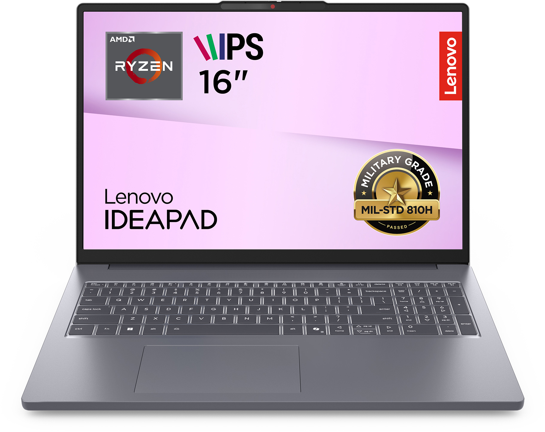 Ноутбук LENOVO IdeaPad Slim 3 16ARP10 Luna Grey (83K800ECRA) фото3