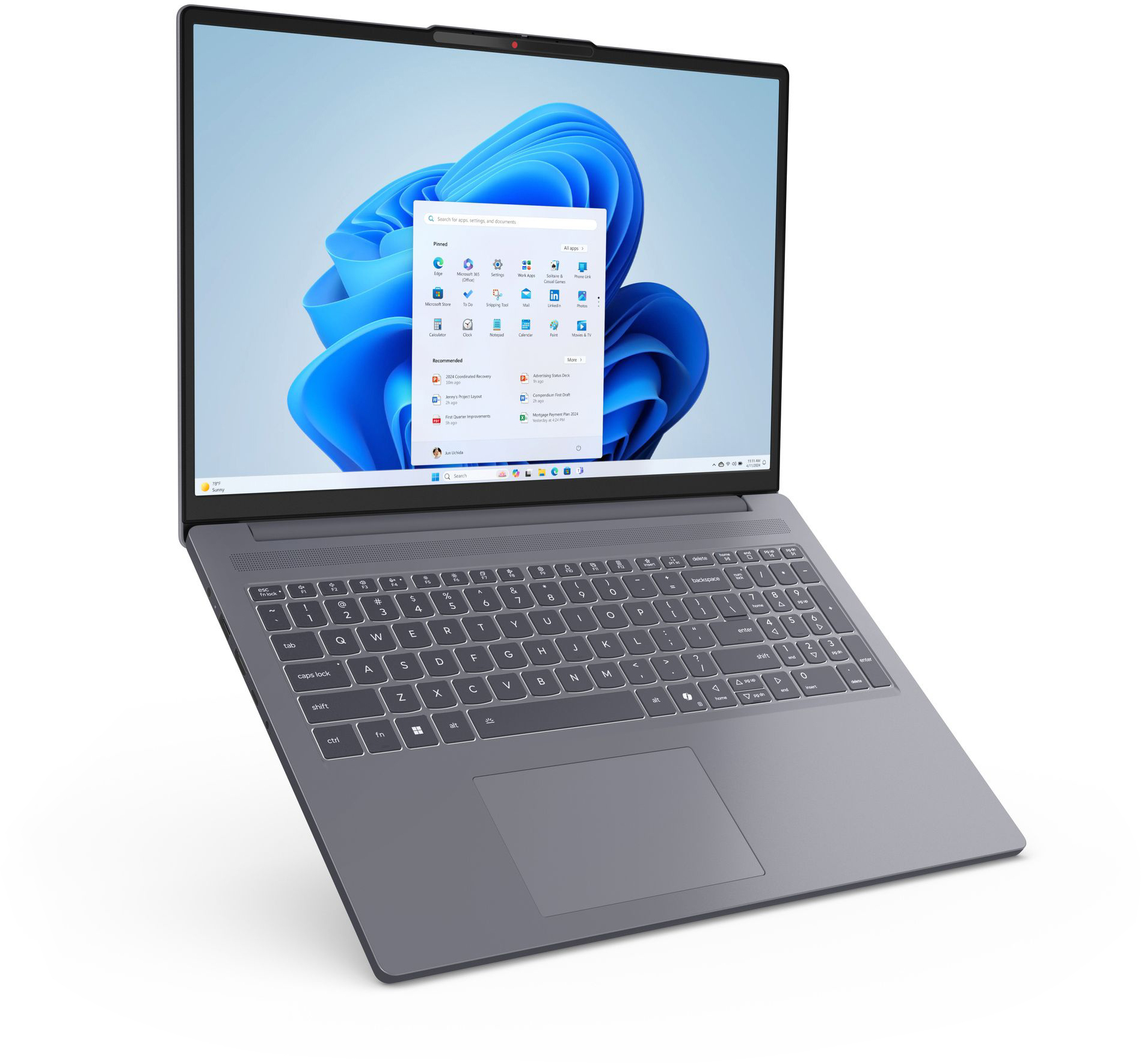 Ноутбук LENOVO IdeaPad Slim 3 16ARP10 Luna Grey (83K800ECRA) фото14