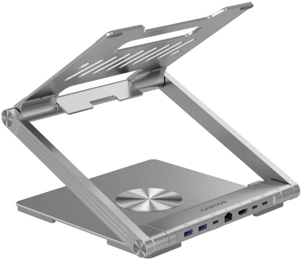Подставка для ноутбука со сменным USB-хабом Canyon OnStand 2 Aluminium 6-in-1 (CNS-SDS2) фото3