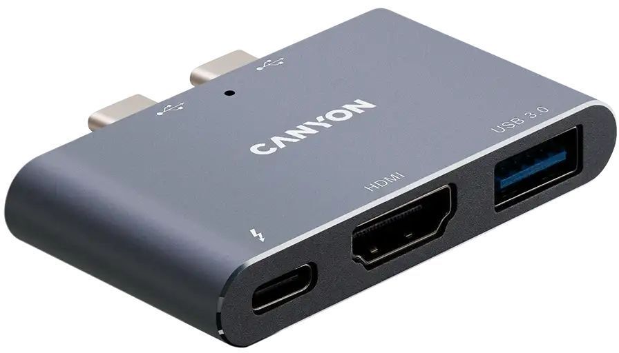 USB-хаб Canyon DS-1 3in1 Thunderbolt 3 Space Grey (CNS-TDS01DG) фото3