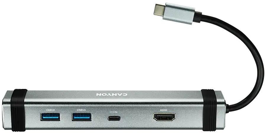 USB-хаб Canyon DS-3 4in1 USB-C Space Grey (CNS-TDS03DG) фото2