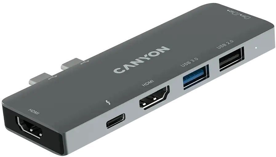 USB-хаб Canyon DS-5 7in1 Thunderbolt 3 Space Grey (CNS-TDS05B) фото