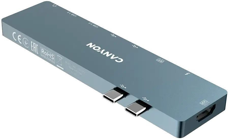 USB-хаб Canyon DS-8 8in1 Thunderbolt 4k Space Grey (CNS-TDS08DG) фото2
